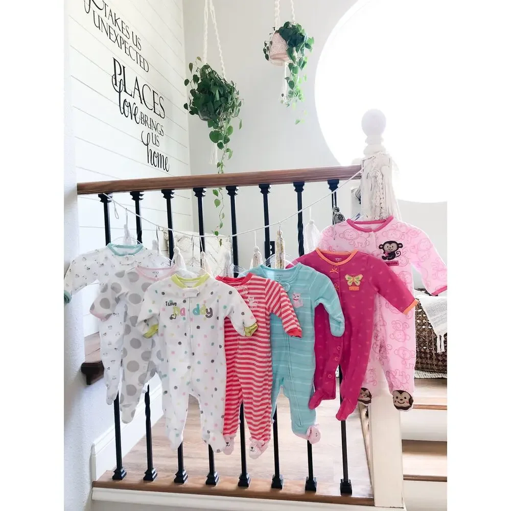 Bulk Lot 7 Footie Pajama Sleepers Darling + Cozy 3mths